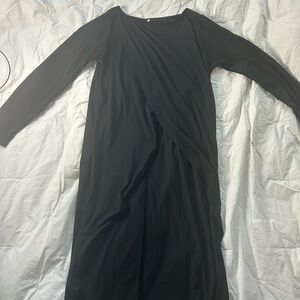 ✨ Wrap Dress Hi-Lo Pullover Midi Long Sleeve Black Size L ✨